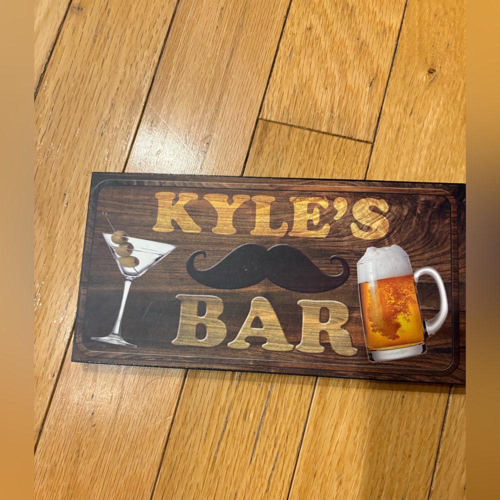 Kyle's Bar Wooden Sign